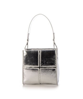 UNBILLION カシュカシュ cachecache / エナメル調ボックスパネルミニショルダー シルバー