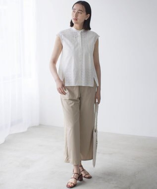 組曲 L ポリエステルレーヨンツイル パンツ ベージュ系