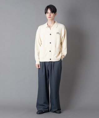 WEGO 【ユニセックス着用ITEM】ワンポイントニットシャツ（LS） オフホワイト