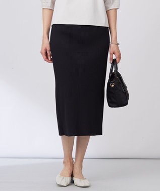 【洗える】リブ ナロー スカート