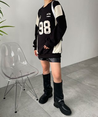 WEGO ナンバリングゲームプルオーバー ブラック