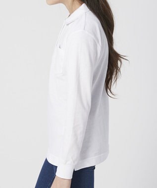 BEAMS SCHOOL ベーシック長袖ポロシャツ ホワイト(ガールズ)