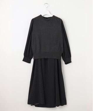 Feroux 【セットアイテム】ニットベストセット ワンピース ブラック系2