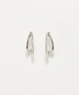 Phoebe 〈アレルギー対応〉ベーシックダブルフープセラミックピアス　シルバー シルバー