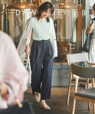 UNFILO イージーチノ ワイドパンツ ネイビー