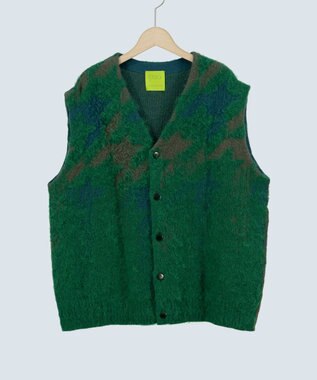 COQ MATAGI モヘアニットベスト グリーン