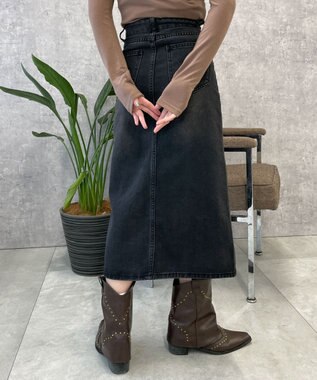 WEGO デニムミドルスカート スミクロ