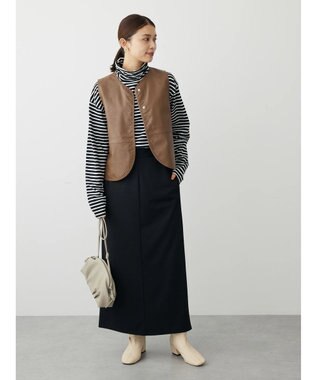 Green Parks フェイクレザーベスト Brown