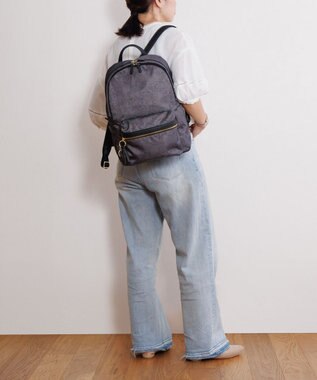 ACE BAGS & LUGGAGE HAyU × ace.  ユッカ リュックサック A4サイズ ２気室 17836 チャコール（ネコヘッド柄）