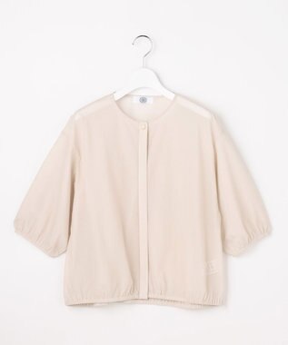 J.PRESS LADIES 【冷房対策に】シアードライトリコット クルーネック カーディガン グレージュ系