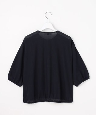 J.PRESS LADIES 【冷房対策に】シアードライトリコット クルーネック カーディガン ネイビー系