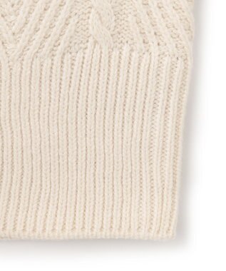 J.PRESS YORK STREET 【UNISEX】ケーブルプルオーバー ニット アイボリー系