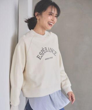 ANY 【洗濯機可】裏毛ロゴスウェット エクリュ