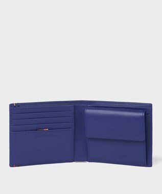 Paul Smith ハイライトステッチ 2つ折り財布 ブルー