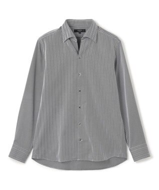 JOSEPH HOMME ツイルへリンボンクレイジー　イタリアンカラードレスシャツ ブラック系1