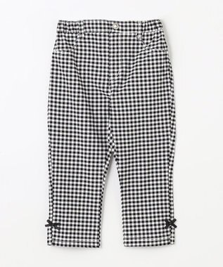 ANY KIDS 接触冷感 しろくま パンツ ブラック×ギンガム