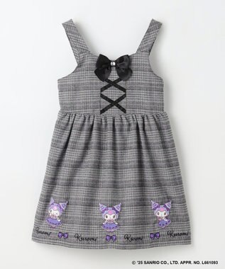 ANY KIDS 【マイメロディ＆クロミ×ANY KIDS】チェック ジャンパースカート グレーチェック×クロミ
