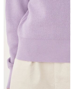 earth music&ecology アンチピリングハイネックプルオーバー Lavender