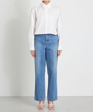 NAVE 【Nave　洗える】デニム センタープレスパンツ スカイブルー系