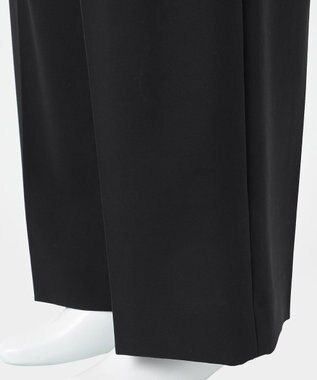 23区 【エステータ】コットンダブルクロス ワイドシルエットパンツ ブラック系