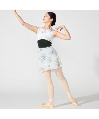 Chacott 巻きスカート グリーンプリント