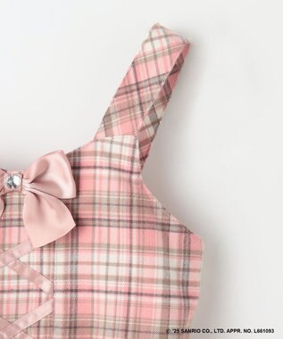 ANY KIDS 【マイメロディ＆クロミ×ANY KIDS】チェック ジャンパースカート ピンクチェック×マイメロディ