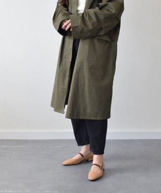 INTER-CHAUSSURES 【FABIO RUSCONI】スクエアトウワンストラップパンプス ベージュコンビ