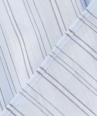 J.PRESS LADIES 【洗える】ランダムストライプ スタンドカラー  ブラウス サックスストライプ系