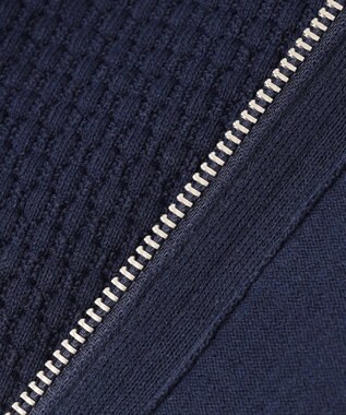 J.PRESS MEN 【High twist links】フルジップカーディガン ネイビー系