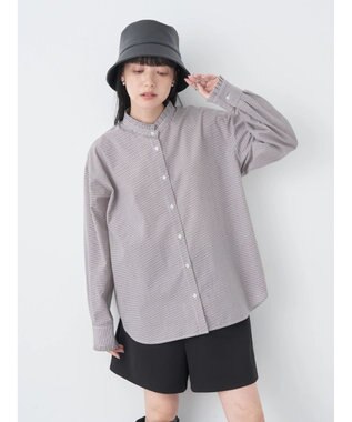 earth music&ecology スタンドフリルシャツ Check