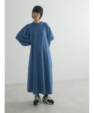 Green Parks armonia. 袖ボリュームニットワンピース Blue