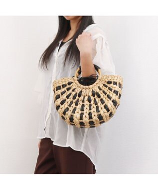 UNBILLION カシュカシュ cachecache / バンクワンコンビラウンドカゴバッグ