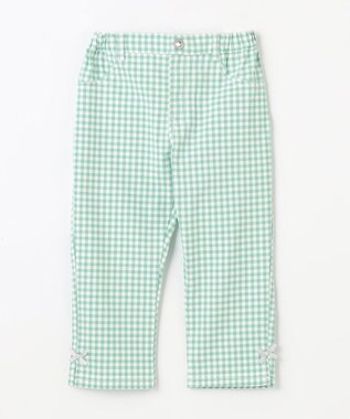 ANY KIDS 接触冷感 しろくま パンツ ミント×ギンガム