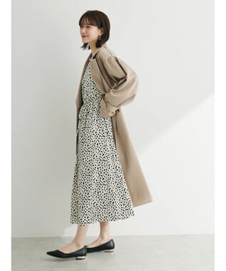 Green Parks ・Ｐｅｔｉｔ　Ｆｌｅｕｒボリュームスリーブトレンチコート Gray Beige