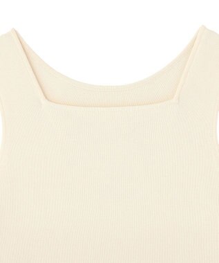 YECCA VECCA 2wayスクエアノースリーブニット Ivory