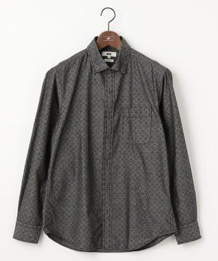 JOSEPH ABBOUD 【オーガニックコットン】ダンガリープリント シャツ ブラック系5