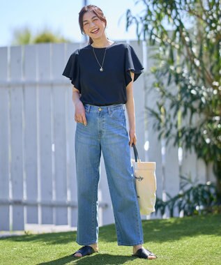 ANY L 【洗濯機可/接触冷感/UVケア】ソロナフリルスリーブプルオーバー ブラック