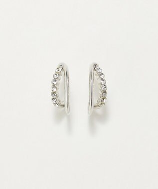 Phoebe 〈アレルギー対応〉ブリリアントダブルフープセラミックピアス　シルバー シルバー