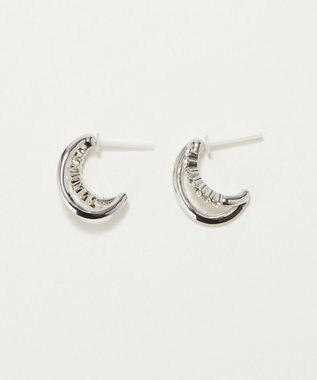 Phoebe 〈アレルギー対応〉ブリリアントダブルフープセラミックピアス　シルバー シルバー