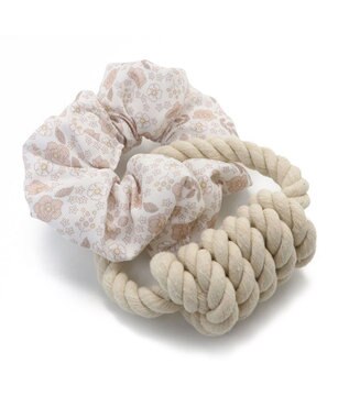 PET PARADISE ペットパラダイス 引っ張り シュシュ トイ  《 花柄 / ドット柄 》 花柄