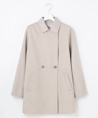 J.PRESS LADIES L ウールナイロンリバー テーラード コート ベージュ系