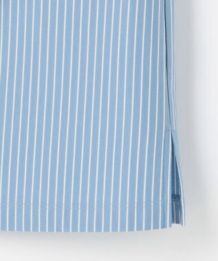 自由区 S ストライプコットンタイプライター サックス×オフ