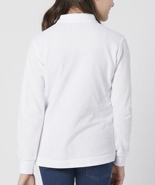 BEAMS SCHOOL ベーシック長袖ポロシャツ ホワイト(ガールズ)