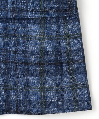 JOSEPH ABBOUD 【イタリア素材/軽量/ストレッチ】サマーツィード ジャージー プリント ジャケット ネイビー系4