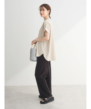 Green Parks 汗染み防止プチハイネックプルオーバー Gray Beige