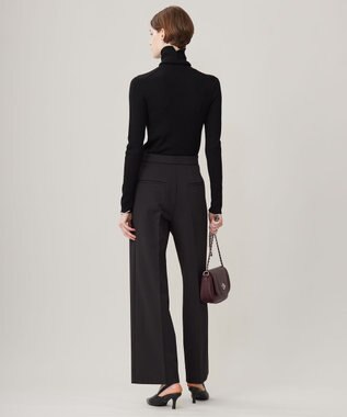 ICB 【洗える】 Peツイルダウンファブリック ワイドパンツ ブラック系