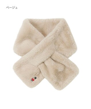 MOONBAT MACKINTOSH PHILOSOPHY(マッキントッシュ フィロソフィー）バッキンガムベア フェイクファー プチマフラー ベージュ