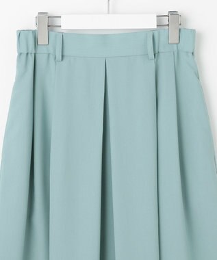 自由区 【洗える】ストレッチライトツイル スカート ライトブルー