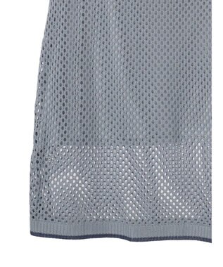 CRAFT STANDARD BOUTIQUE 配色メッシュニットスカート Grayish Blue
