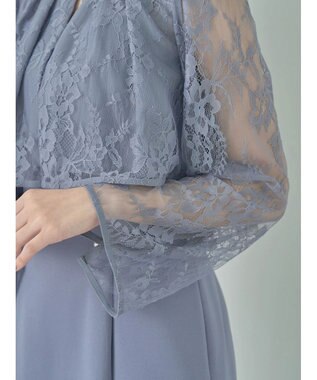 earth music&ecology ＳＥＴ２点　レースブラウス付きナローワンピース Grayish Blue